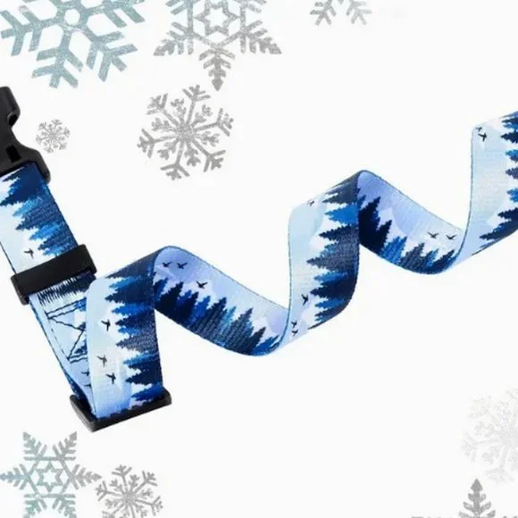 Serene Blue Mountain Size Medium Adjustable Quick Release D Ring Dog Collar - Picture 3 of 10